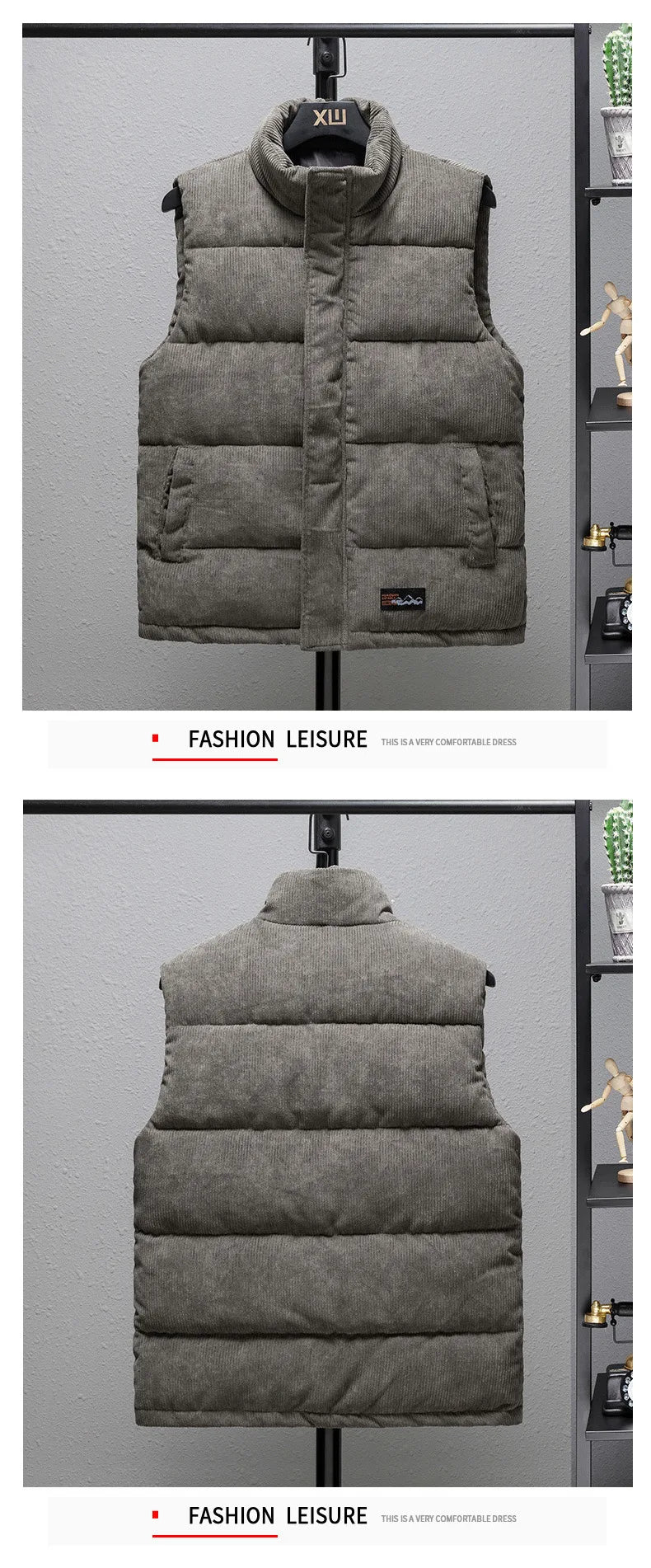 New Arrival Vest Jacket Mens Autumn Warm Sleeveless Jacket Male Winter Corduroy Casual Waistcoat Brand Clothing Veste Homme