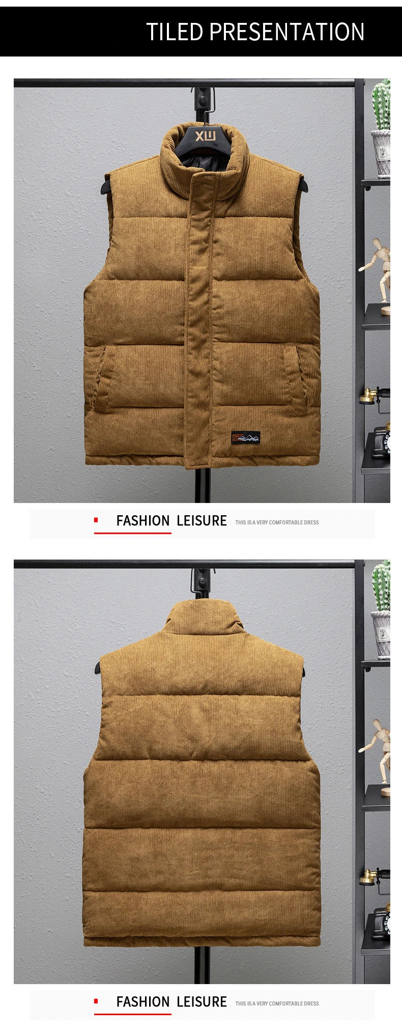 New Arrival Vest Jacket Mens Autumn Warm Sleeveless Jacket Male Winter Corduroy Casual Waistcoat Brand Clothing Veste Homme