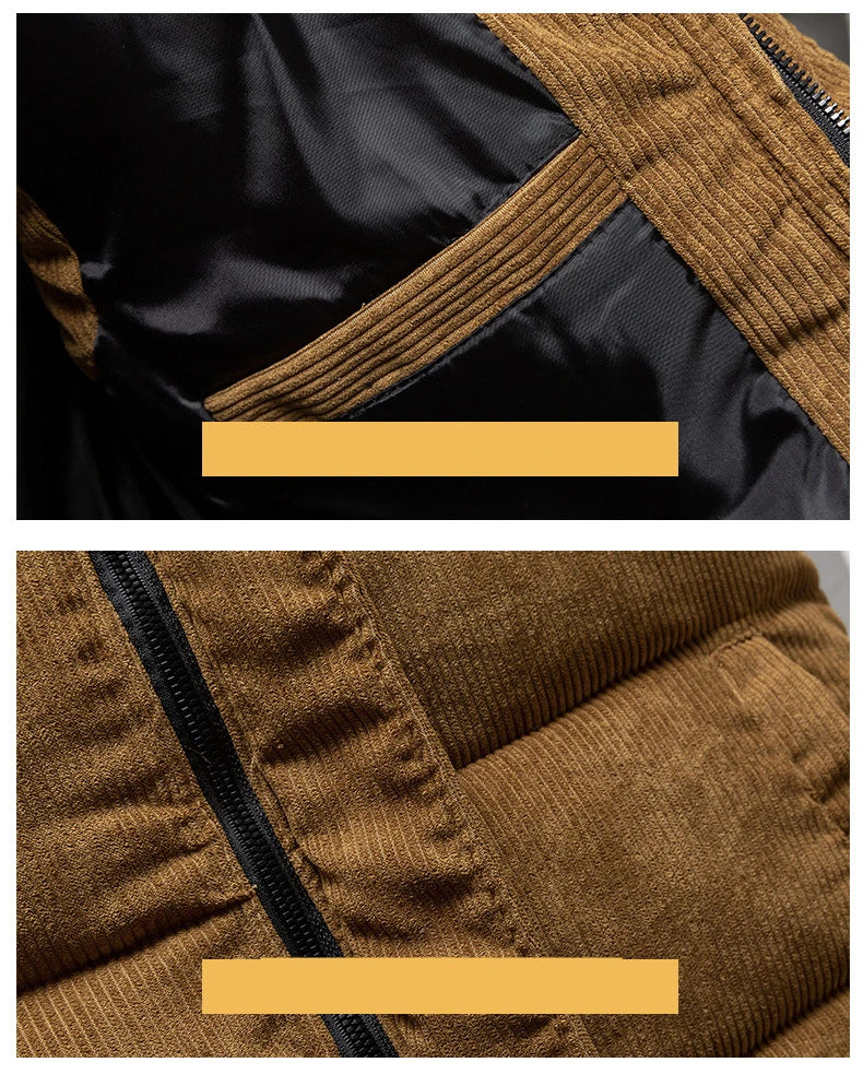 New Arrival Vest Jacket Mens Autumn Warm Sleeveless Jacket Male Winter Corduroy Casual Waistcoat Brand Clothing Veste Homme