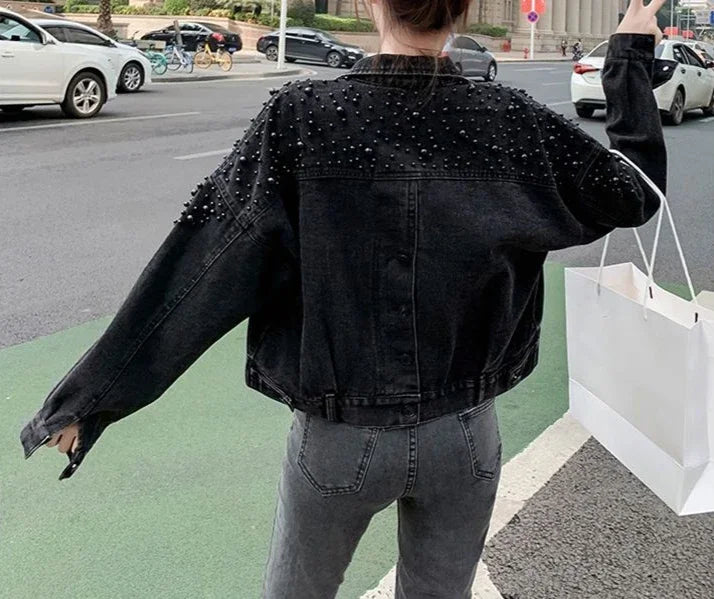 Ripped Cowboy Coat Woman Spring Autumn Korean Popular Clothes Denim Jacket for Women Hole Sale Low Price Cowgirl Clothing New In