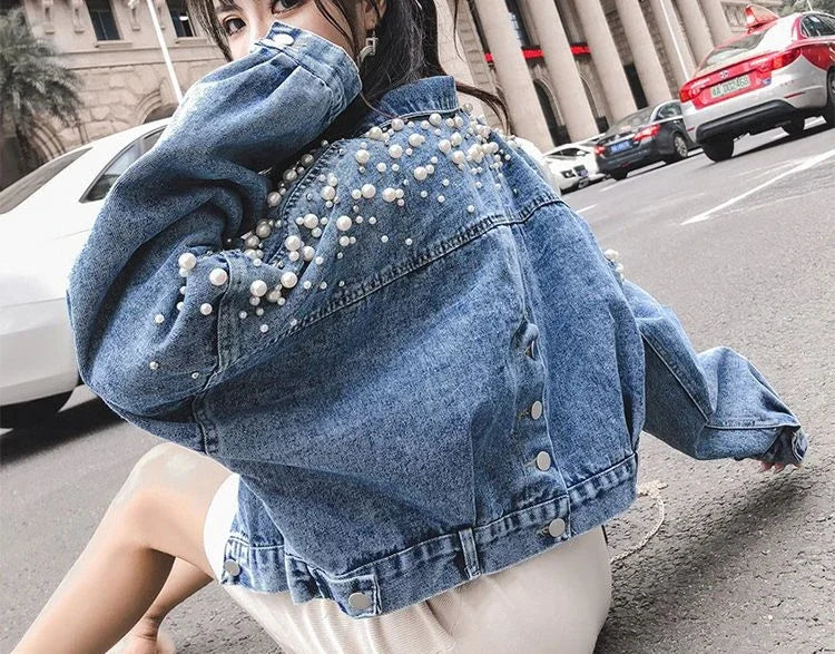 Ripped Cowboy Coat Woman Spring Autumn Korean Popular Clothes Denim Jacket for Women Hole Sale Low Price Cowgirl Clothing New In