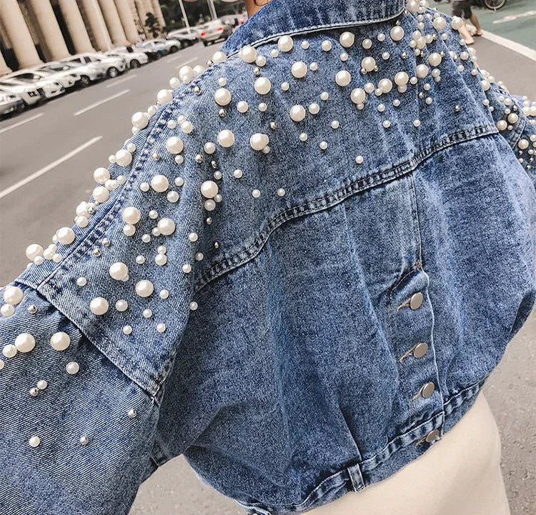 Ripped Cowboy Coat Woman Spring Autumn Korean Popular Clothes Denim Jacket for Women Hole Sale Low Price Cowgirl Clothing New In