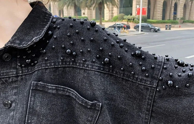 Ripped Cowboy Coat Woman Spring Autumn Korean Popular Clothes Denim Jacket for Women Hole Sale Low Price Cowgirl Clothing New In