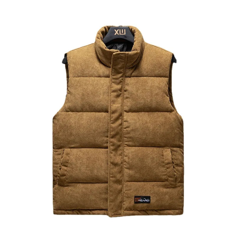 New Arrival Vest Jacket Mens Autumn Warm Sleeveless Jacket Male Winter Corduroy Casual Waistcoat Brand Clothing Veste Homme