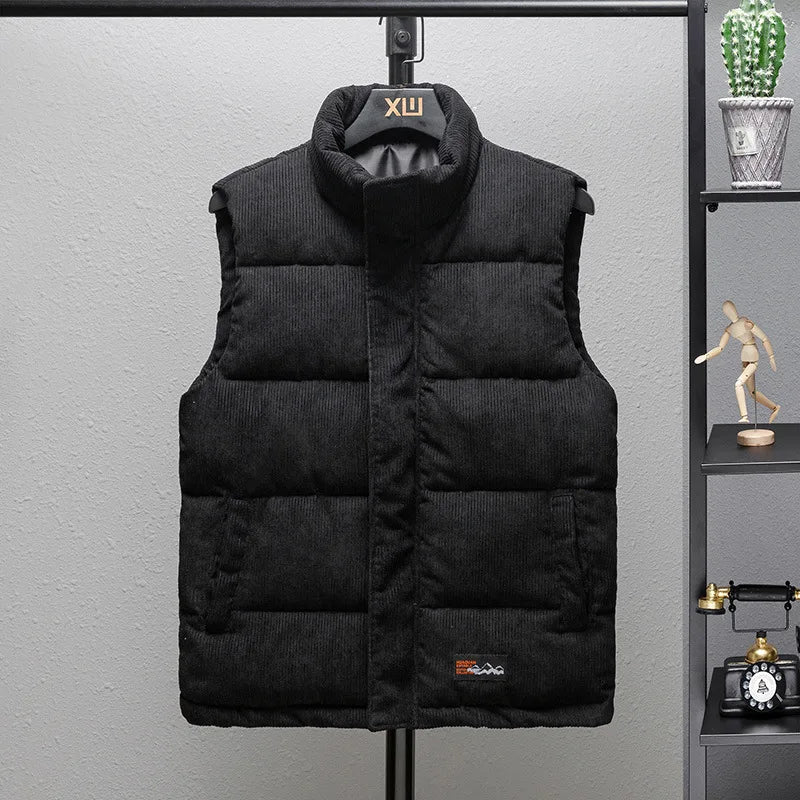 New Arrival Vest Jacket Mens Autumn Warm Sleeveless Jacket Male Winter Corduroy Casual Waistcoat Brand Clothing Veste Homme