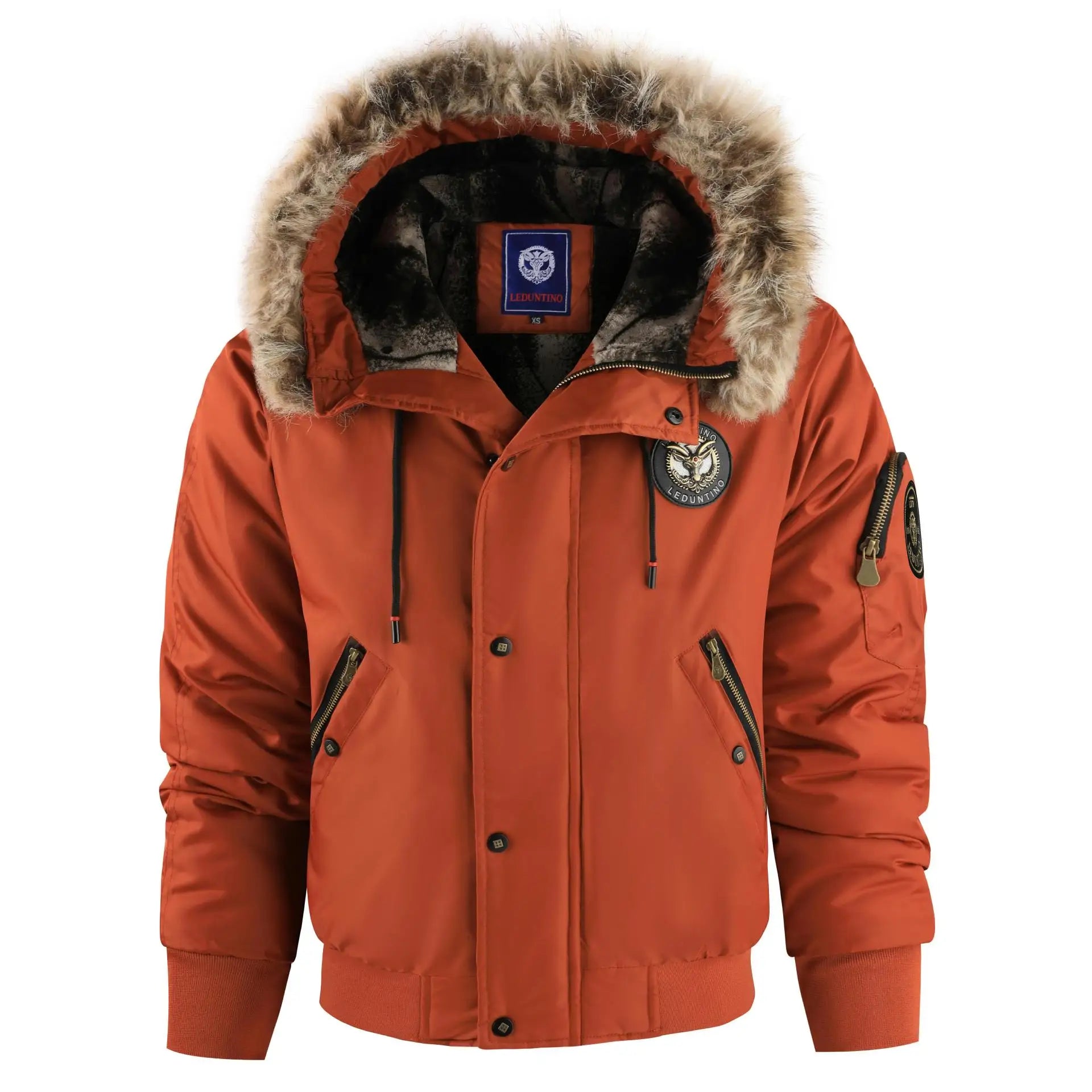 New winter cashmere and thick casual men's padded clothing warm trend coat hooded loose large size padded clothes